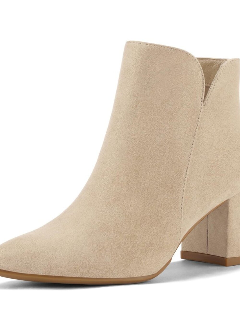 Women's Ankle Boots Chunky Block Heel Pointed Toe Dressy Booties